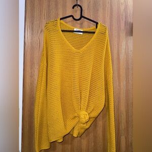 Loose Knit Bell Sleeve Sweater - XL